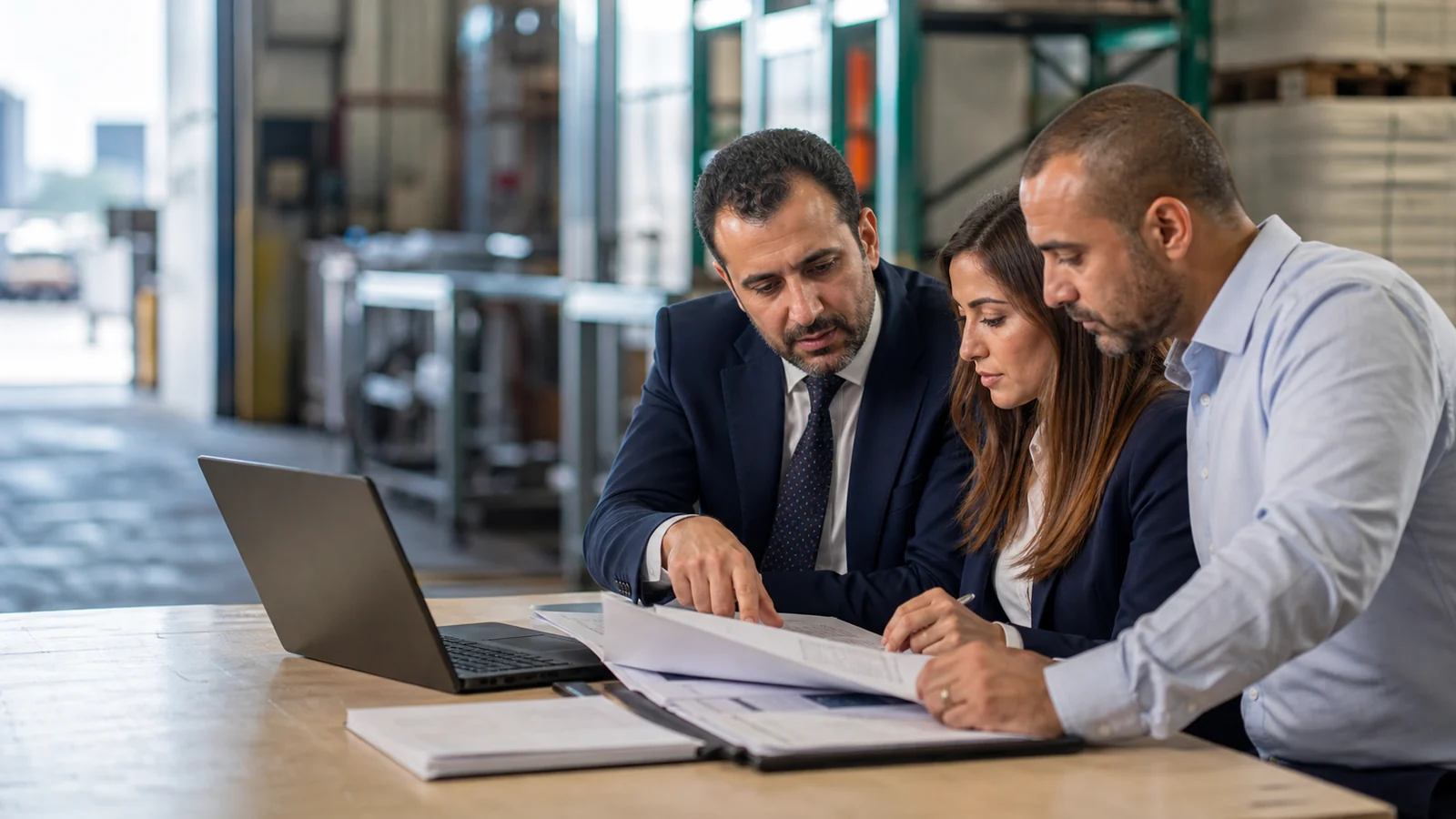 Egyptian business leaders discussing an operational decision